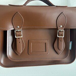 $235 Zatchel's Mid Brown Leather Satchel/ Shoulder Bag/ Crossbody Messenger